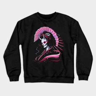 Geisha | Geisha Skull | Cool Retro Japanese Horror Aesthetic #21 Crewneck Sweatshirt